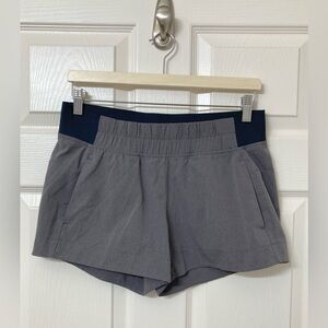 Prana Hybridizer Gray Mid Rise Relaxed Fit Short Small Outdoors Running Athletic